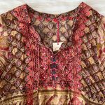Raga Red Brown Paisley Floral Tunic Mini Dress Photo 52