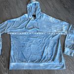 Derek Heart Sweatshirt Womens Medium Hooded Soft Blue Tie Dye Photo 6