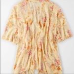 American Eagle NWOT OUTFITTERS FLORAL CHIFFON OPEN FRONT BOHEMIAN KIMONO Photo 2