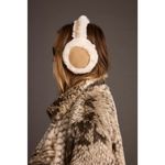 12th Tribe Crystal Ivory Faux Fur Ear Muffs Size O/SO/S Photo 2