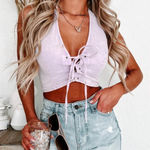 Buckle Crop halter top Photo 0