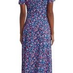 Draper James TAMMY T-SHIRT DRESS WHISPY DITZY BLUE WHITE FLORAL SHORT SLEEVE XL Photo 2