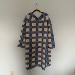 Baltic Born Blue & Cream Plaid Breckenridge Long Sherpa Jacket Photo 4