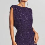 Retrofête Berline Dress Small Purple Sequin Open Back Mini Dress $775 MSRP Photo 0