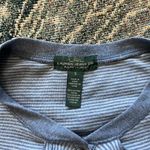 Lauren Ralph Lauren Light Blue Ruffle Long Sleeve Top 1/4 Button S Y2K Crew Photo 14