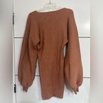 Altar'd State Warm Brown Knit Sweater Dress Women’s Size Large Photo 3