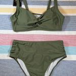 Zaful  Olive Green Crisscross Bikini - Size 6 - NWT Photo 0