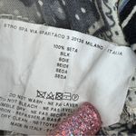 Etro Silk Multi Pattern Straight‎ Leg Pants Black White Blue Size 10 Euro 46 Photo 8