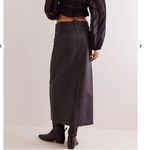 Free People NWT Astoria Vegan Maxi Skirt in Charcoal Photo 3