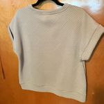 She & Sky Boutique  tan short sleeve blouse size small Photo 2