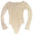 POL  Cream Bodysuit Top with Elegant Design Photo 0