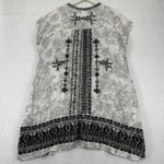 Johnny Was KANCHAI DRESS Size L Embroidered Floral Print Linen Blend Tunic Photo 10