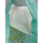 India Boutique Teal Jeweled Pineapple Sheer Poly Silk Tunic One Size Fits All Green Size L Photo 5