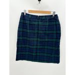 L.L. Bean Plaid Faux Wrap Mini Skirt Womens 8 NWT Academia Preppy Coquette Blue Photo 1