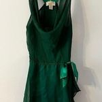 Victoria's Secret  Gold Label Emerald Green Slip Chemis  Built in Shorts Sheer L Photo 0