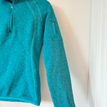Eddie Bauer Women's Teal Knit Quarter Zip Sweater Pullover Size S Photo 2
