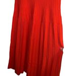 STAUD NEW NWT  Elyse Midi Dress In Cayenne Orange Red Photo 5