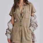 Anthropologie t.la Utility Boiler Suit Romper Cotton French Terry Size Small Photo 0