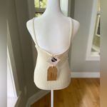Listicle  Ivory Oatmeal Ribbed Knit Sweater Camisole Tank Top Size Medium Photo 1