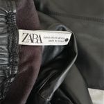 ZARA  Faux Leather Black Cargo Pants Photo 5