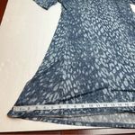 L'Agence L’Agence Blue Printed Swing Dress Womens Size Small Stretch Short Sleeve *FLAW* Photo 5