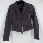 NWT Marc Aurel Women Blazer Jacket 2 Button Long Sleeve Work Brown Size 34 small Brown Photo 2