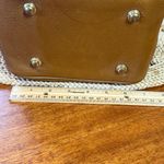 Dooney & Bourke Vintage Norwalk Leather Bucket Shoulder Bag Dark Tan / Lt Brown Photo 9