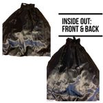 VINTAGE 1980'S VICTOR COSTA PINK, BLACK & GOLD METALLIC PRINT DRESS W/SHAWL (8) Pink Photo 11