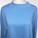 Blair Vintage 90s  Blue Mock Neck Long Sleeve Shirt Size Large Photo 1