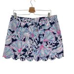 Lilly Pulitzer  Colette Skort Deep Sea Navy‎ Rare Ocean Pink Blue Size 14 Photo 7