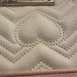 Betsey Johnson Pink and White Heart Quilted Wallet Wristlet Clutch Photo 4