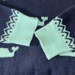 Vineyard Vines Blue and Green Crew Neck Sweater with Whale Motifs Photo 6