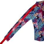 Tommy Bahama Golf Tennis Quarter Zip Pullover Top Small Tropical Floral Pink Photo 5