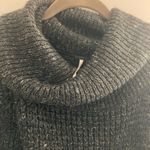 Free People Womens Sweater L Dylan Tweedy Cowl Neck Wool Blend Dark Grey Photo 6