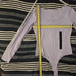 Banana Republic  Light Purple Mauve Periwinkle Soft Stretch Long Sleeve Bodysuit Photo 2