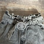 Forever 21 Charcoal Denim Shorts w/ Belt Detail Photo 2