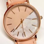 Accutime women’s watch watch rose gold case 36mm pink leather band running Photo 1