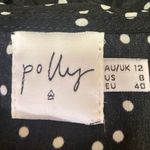 Princess Polly  Bobbie Black Polka Dot V-Neck Elastic Waist Ruffle Mini Dress 8 Photo 2