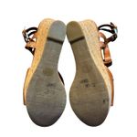 Marc Fisher Shoes Womens Size 9.5M Brown Leather Cork Wedge Sandal Strappy Heel Photo 7