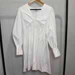 Ganni Poplin Collar Mini Dress White Size 42 IT 6 US NWT Photo 6