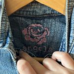 Angels Light Blue Cropped Jean Jacket Photo 2