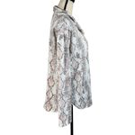 Calvin Klein  Medium Sweatshirt Snake Print Cowl Neck Stretch Long Sleeves Slits Photo 2