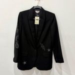 Zadig & Voltaire Viva Bis Multi Beaded Embellished Blazer Black Women's Size S Photo 2