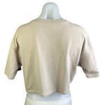 ZARA Women's Beige Crew Neck Short Sleeve Crop Oversized Tee T-shirt Top Size M Photo 1