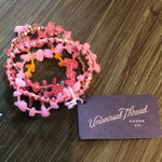 Universal Threads Universal Thread NWT Pink Beaded Semi-Precious Multi Strand Stretch Bracelet Photo 0