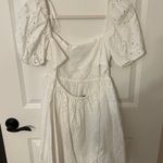 ZARA White Textured babydoll Dress Photo 2