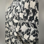 Cynthia Rowley  Snake‎ Skin Print Black White 100% Silk 3/4 Sleeve Women’s Top S Photo 8