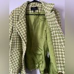 Gallery  Lime Green Checkered Women's Pea Coat Photo 5