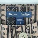 Gap NEW Hadley Aztec Boho Tribal Fish Print Midrise Chino Shorts Black Brown Photo 3