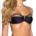 Luli Fama Pink Strappy V Ring Bandeau Back Tie Muy Caliente Bikini Top NWT Small Photo 10